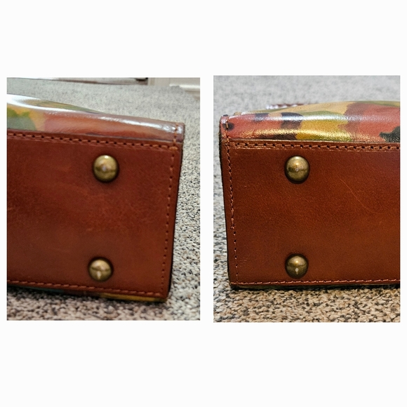 Patricia Nash - AUTOGRAPHED!!  Calvi Satchel EUC with Large Borse Coin Purse NWT - Picture 2 of 12